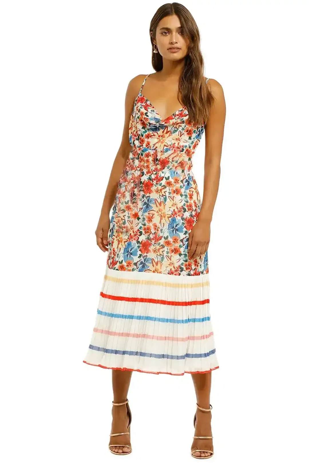 Talulah Merengue Midi Dress Tropicana Floral Multi Print Size 12 for rent on The Volte - main image