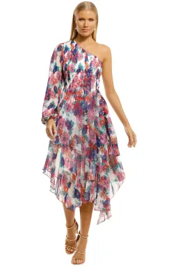 Talulah Always You Midi Dress Floral Fantasia Print Multi Print Size 10 for rent on The Volte - image 1