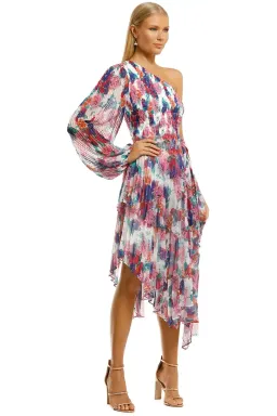 Talulah Always You Midi Dress Floral Fantasia Print Multi Print Size 12 for rent on The Volte - image 2