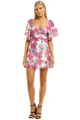 Talulah My Lover Mini Dress Poppy Paradise Multi Pink Print Size 6 for rent on The Volte - image 1