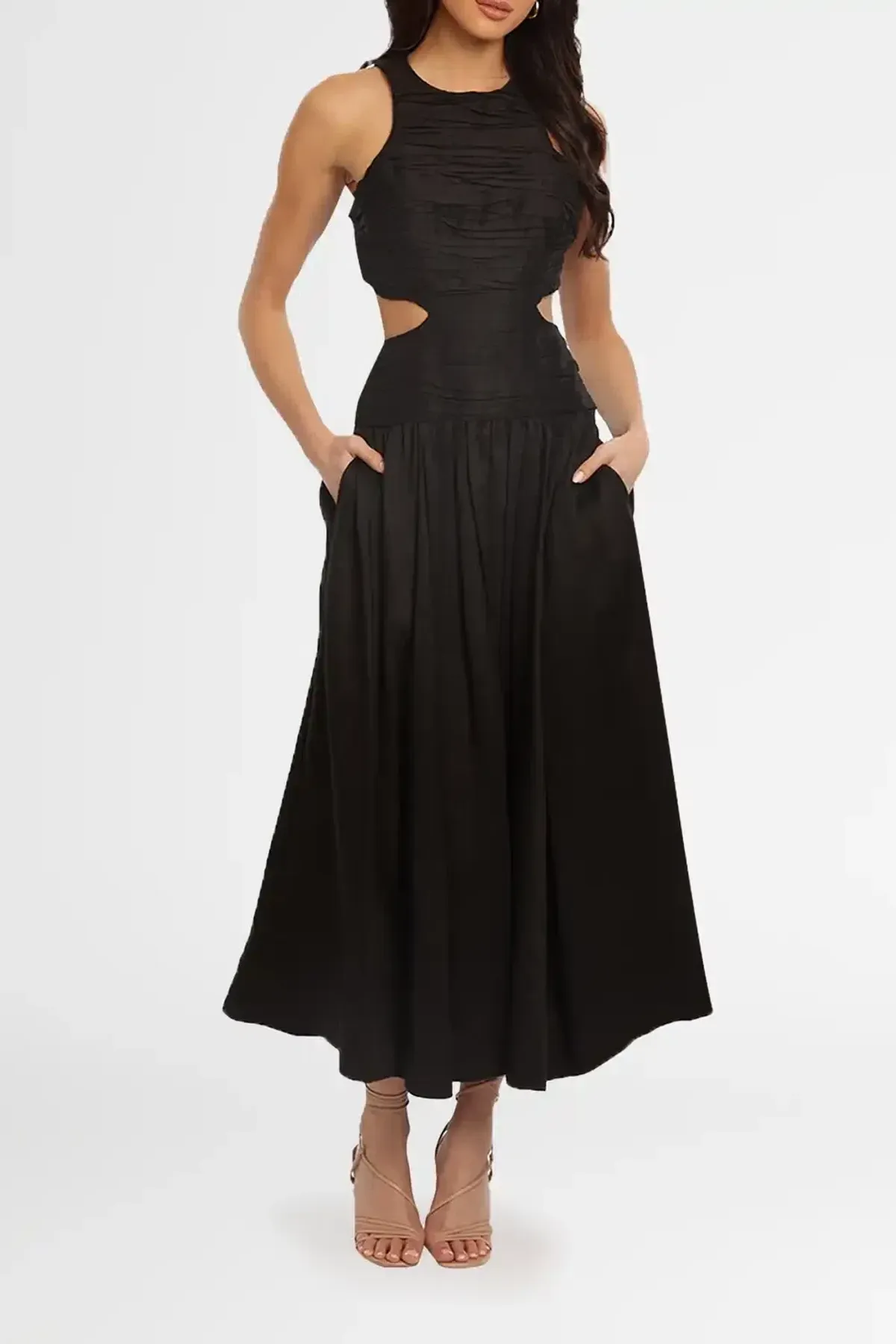 AJE Introspect Midi Dress Black Size 10 - Image 3