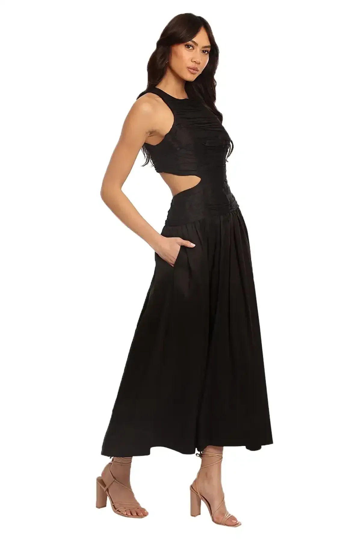 AJE Introspect Midi Dress Black Size 12 - Image 1