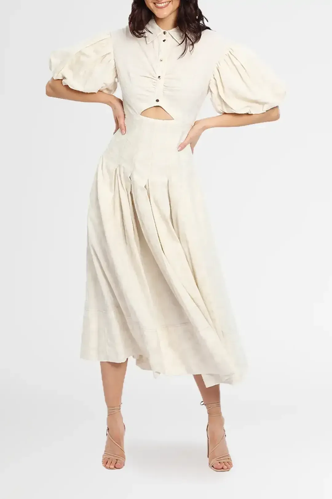 Acler Grange Dress Cream Size 14 for rent on The Volte - main image
