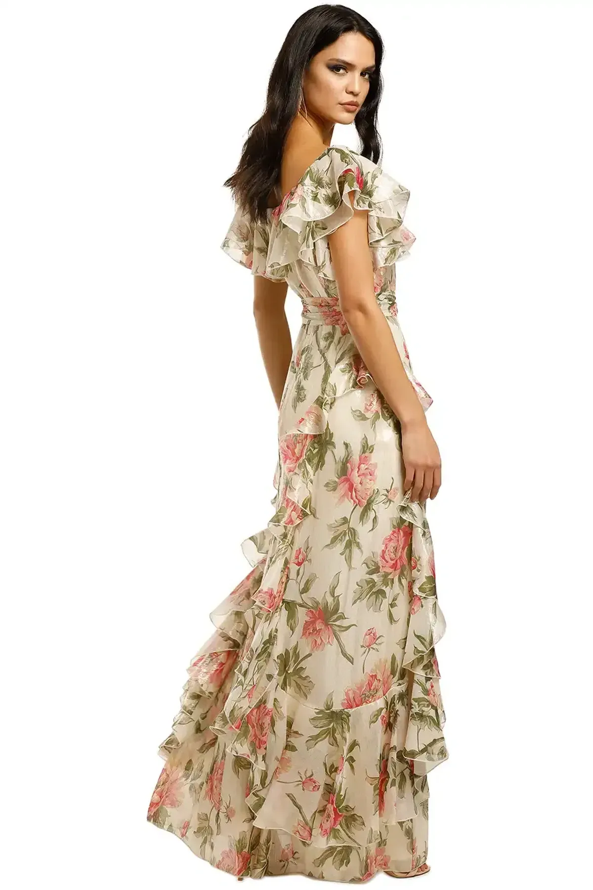Alice McCall Salvatore Gown Gold Print Size 10 - Image 3