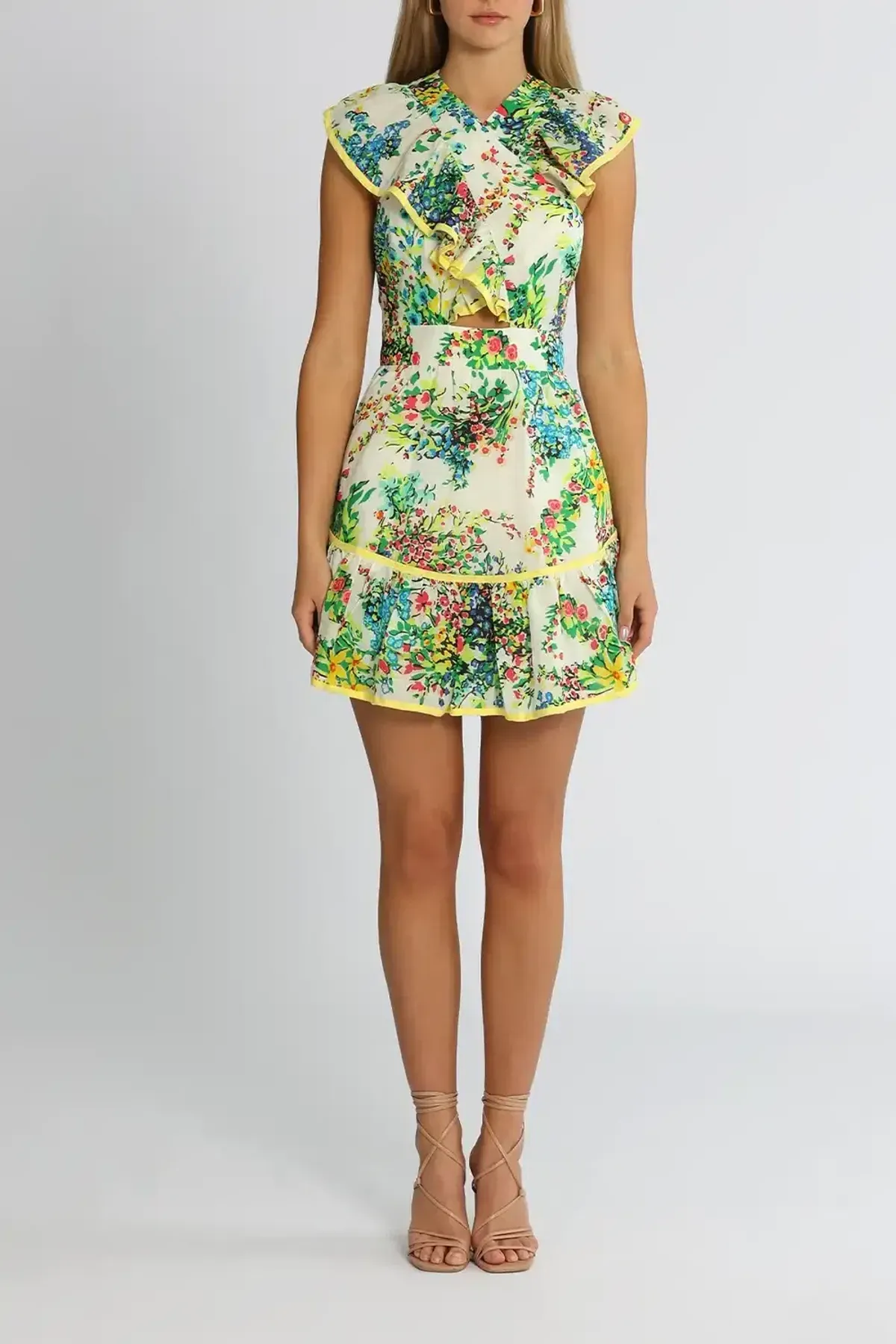 Alice McCall Living For You Mini Dress Multi Print Size 14 - Image 1