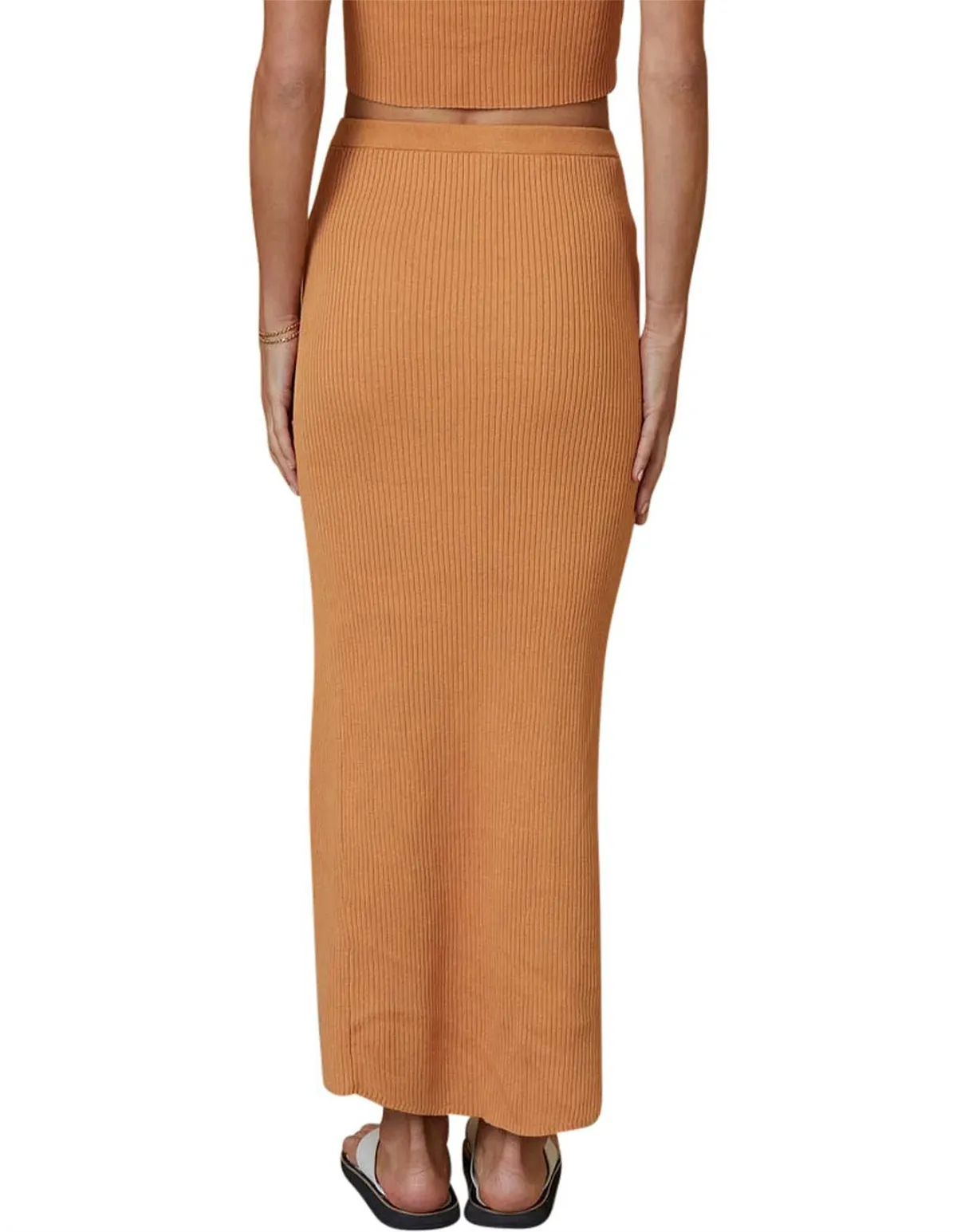 Bec & Bridge Margot Knit Midi Skirt Nutmeg Size 12 - Image 3