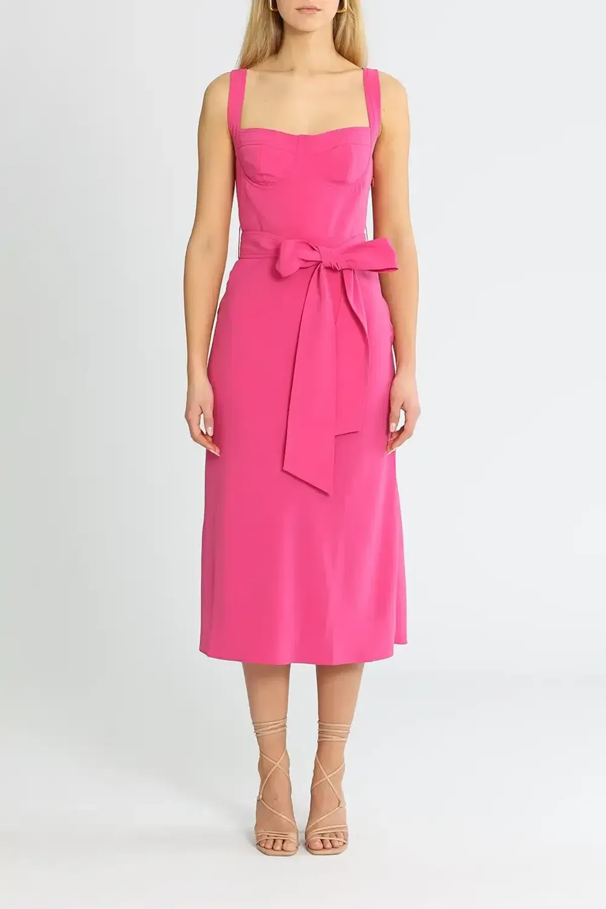 By Johnny Ora Midi Dress Pink Size 14 - Image 1