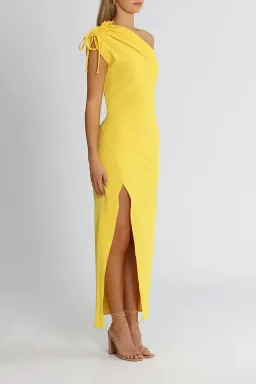 By Johnny Jasmine One Shoulder Dress Yellow Size 12 for rent on The Volte - image 2