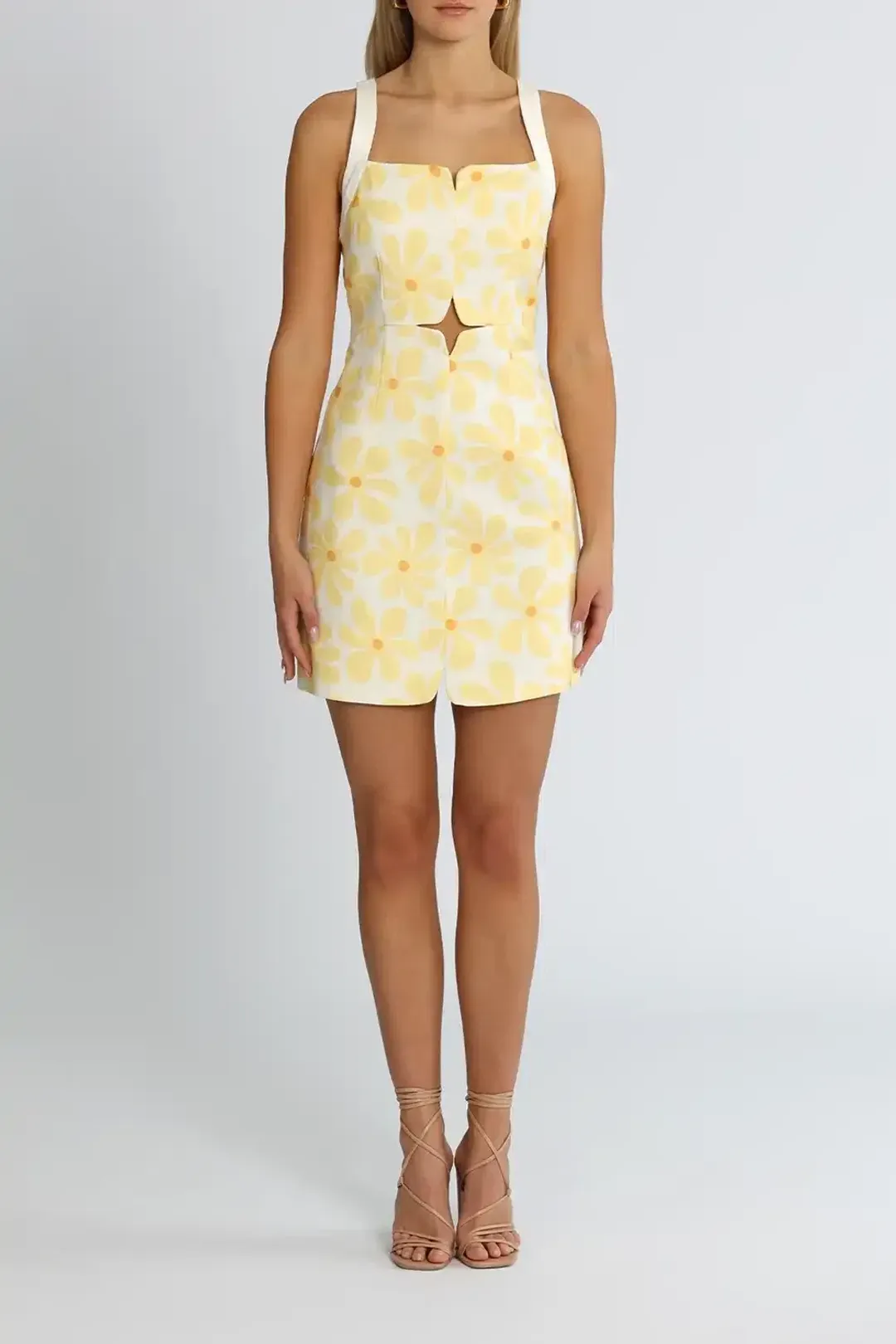 By Johnny Callie Mini Sun Dress Print Yellow Size 12 for rent on The Volte - main image