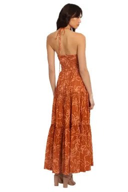 Bec & Bridge Aurora Maxi Dress Brown Print Size 10 for rent on The Volte - image 3