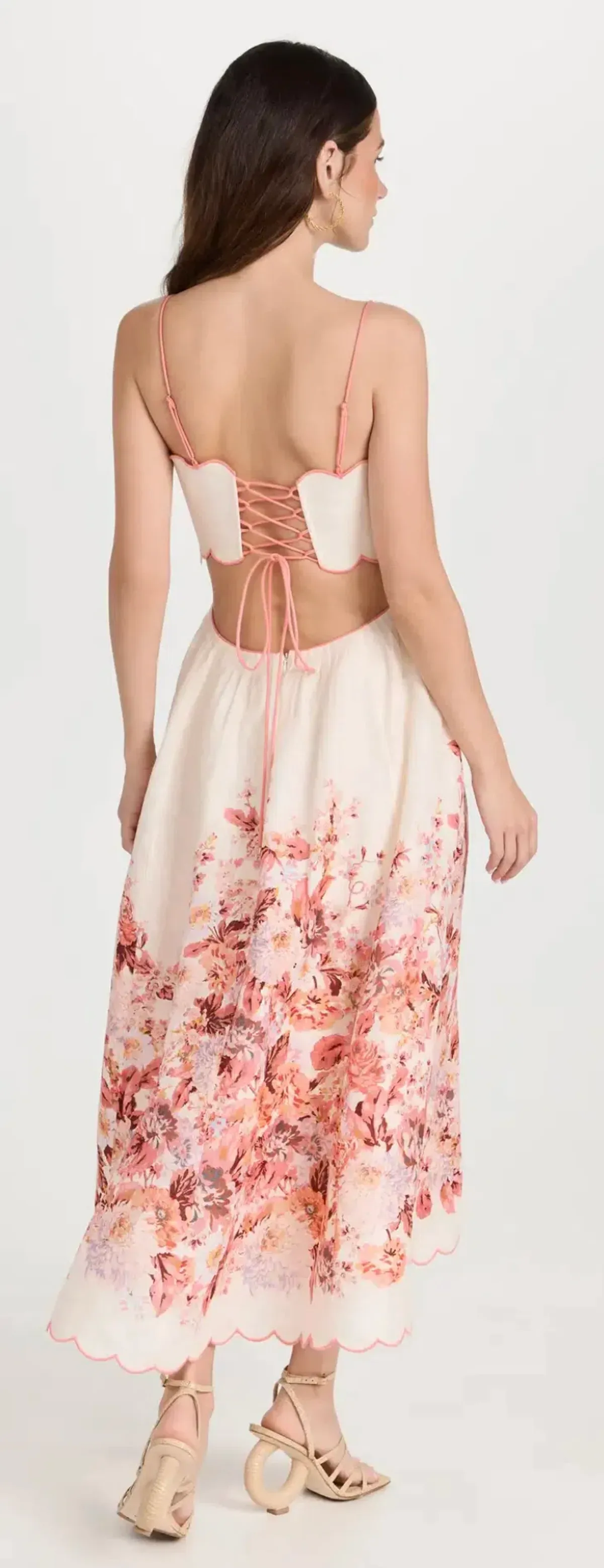 Zimmermann Devi Scallop Midi Dress Floral Size 1 / AU 10 - Image 3