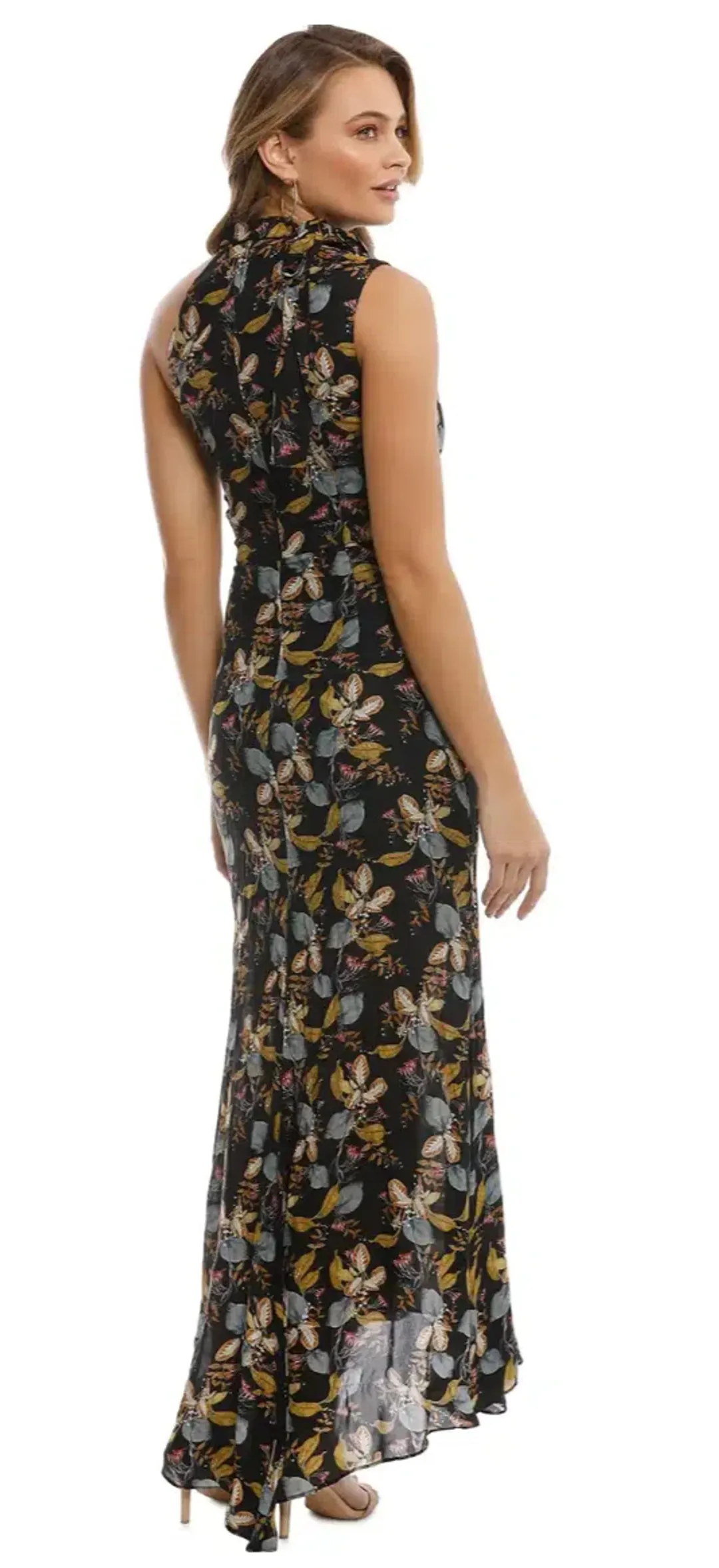 Nicholas Ava Tie Neck Maxi Dress Floral Size 10 for rent on The Volte - main image
