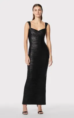 Herve Leger Sweetheart Gown Black Size AU 10 for rent on The Volte - image 1