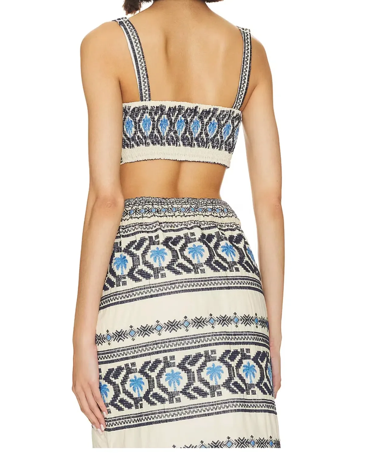 Johanna Ortiz Breeze Crop Top & Namtrik Maxi Skirt Set Print Size 8 - Image 3