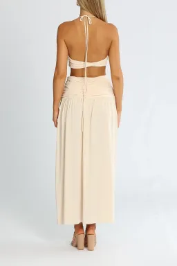 Bec & Bridge Adaline Cut Out Maxi Dress Cream Size AU 10 for rent on The Volte - image 3