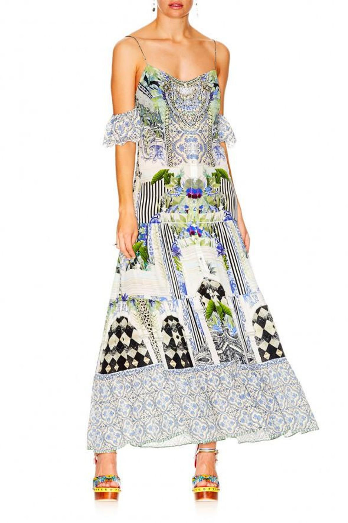 The Sweet Escape Long Button Down Tiered Dress - Image 1