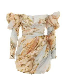 Zimmermann Luminosity Drape Mini Dress Floral Size 0 / AU 8 for rent on The Volte - image 2
