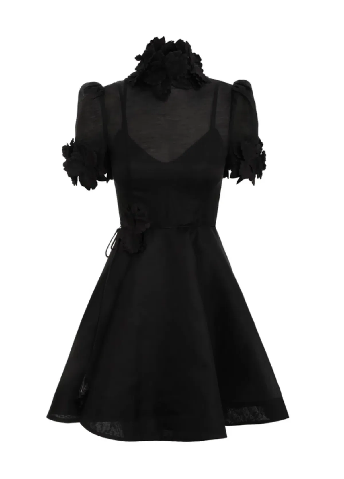Zimmermann Luminosity Liftoff Flower Mini Dress Black Size 1 / AU 10 - Image 3
