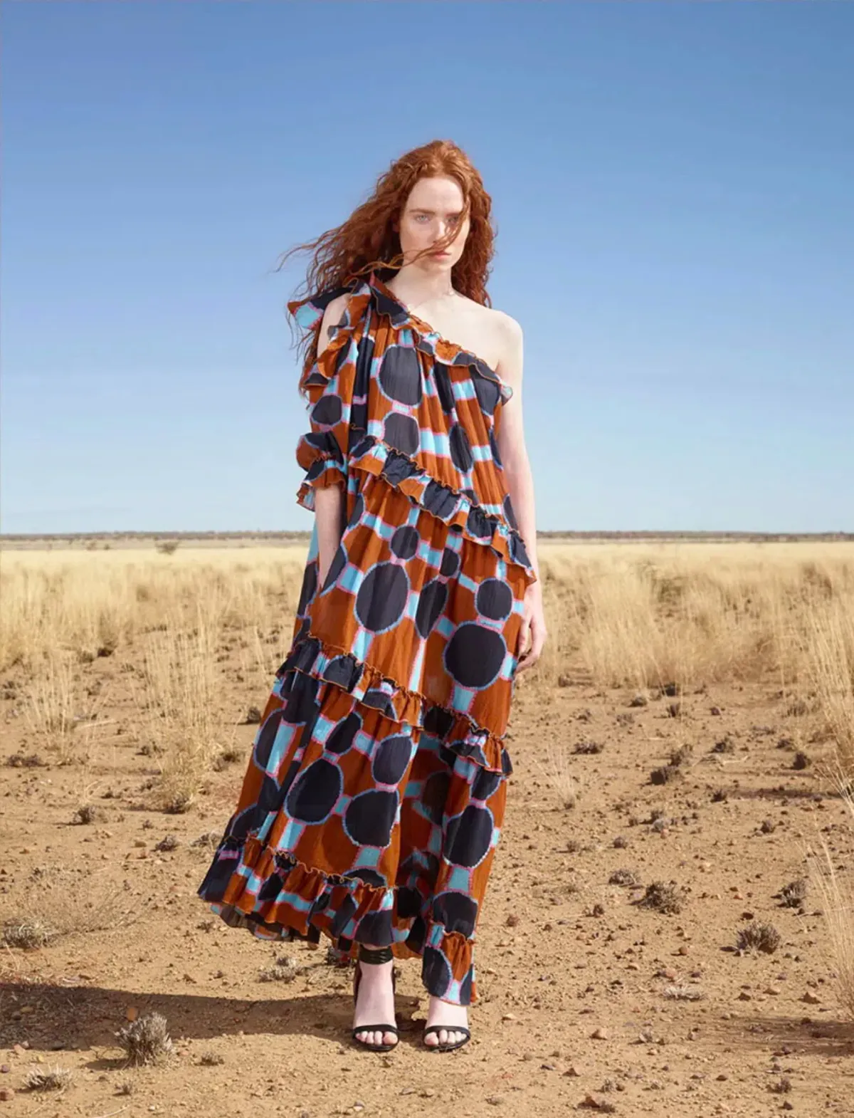 Gorman Mangkaja Billabong Ruffle Dress Multi Size 8 for rent on The Volte - main image