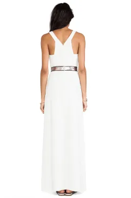 Bariano Lumier Queen Serpent Maxi Dress White Size 6 for rent on The Volte - image 3