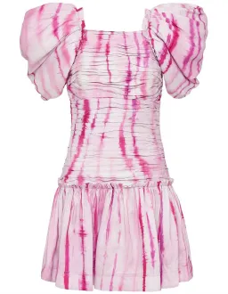 AJE Introspect Butterfly Mini Dress Ripple Tie Dye Size 10 for rent on The Volte - image 4