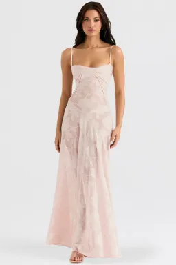 House Of Cb Seren Maxi Dress Soft Pink Size 10 for rent on The Volte - image 2