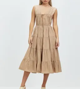 Palm Noosa Wish You Were Here Midi Dress Brown Size 12 for rent on The Volte - image 5