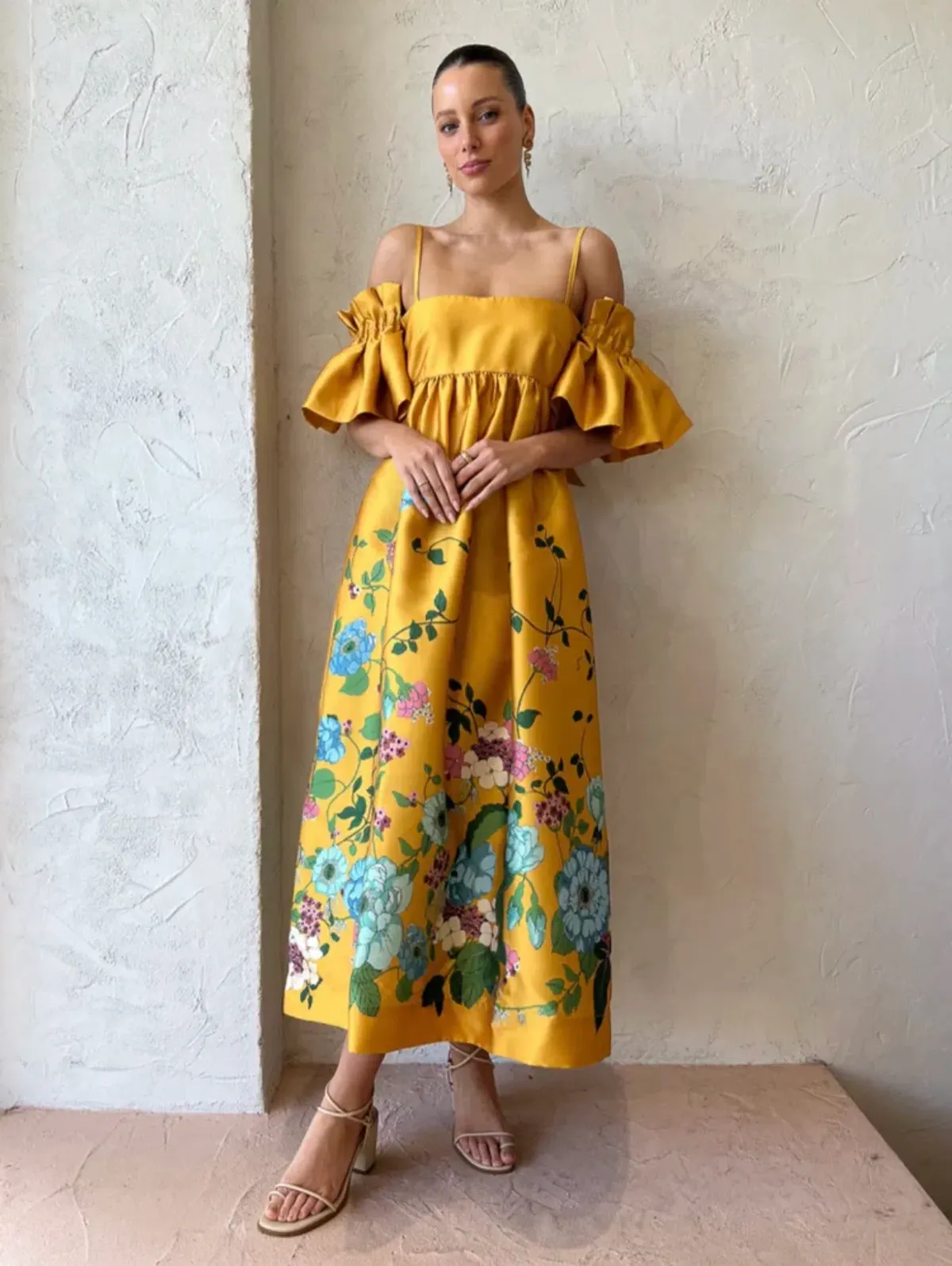 Alemais Dana Midi Dress Marigold Size 10 for rent on The Volte - main image