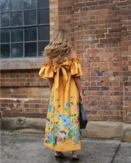 Alemais Dana Midi Dress Marigold Size 10 for rent on The Volte - image 3