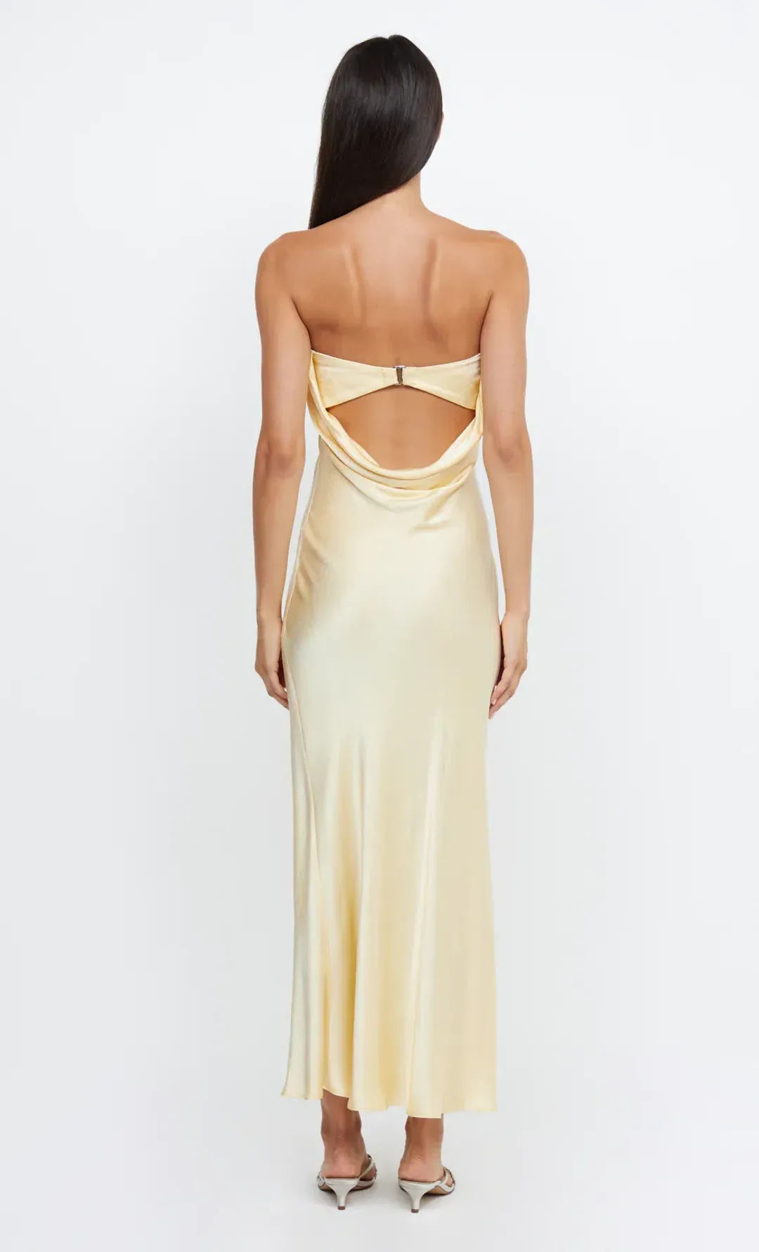 Bec & Bridge Moondance Strapless Dress Ice Yellow Size 6 for rent on The Volte - main image