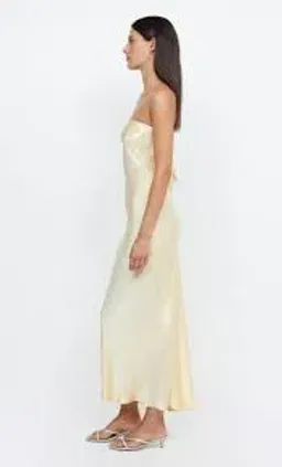 Bec & Bridge Moondance Strapless Dress Ice Yellow Size 6 for rent on The Volte - image 3