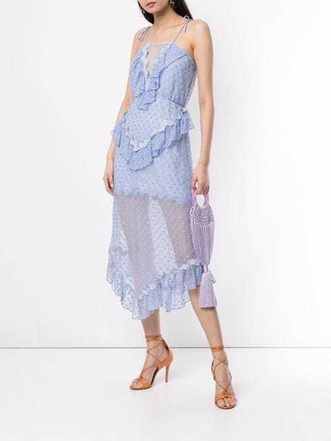 Alice McCall Wonders Ruffled Dress Periwinkle Size 10 for rent on The Volte - main image