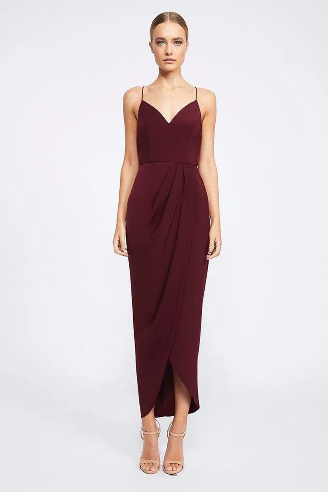 Shona Joy Cocktail Dress Burgundy Size 8 for rent on The Volte - main image