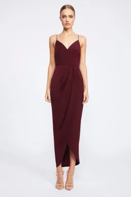 Shona Joy Cocktail Dress Burgundy Size 8 for rent on The Volte - image 1