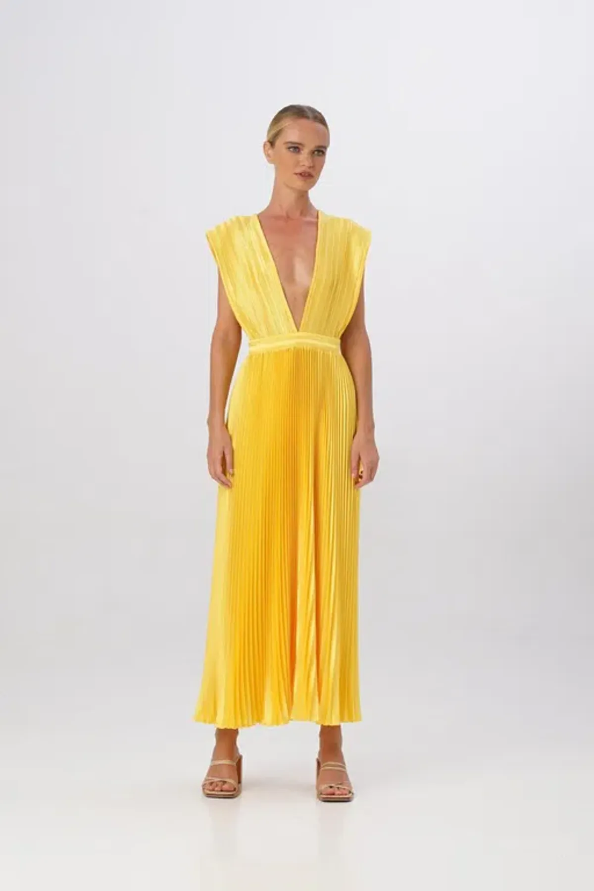 L’Ideè Canary Gala Gown Yellow Size 10 - Image 3