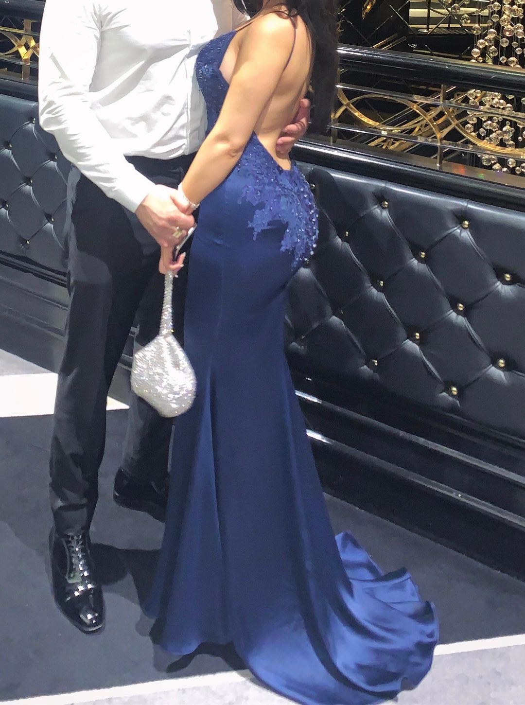 Portia & Scarlett Valentina Gown Navy Size 6 for rent on The Volte - main image