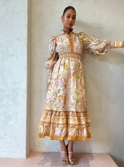 Alemais Solitaire Dress Watercolour Size AU 10 for rent on The Volte - image 1