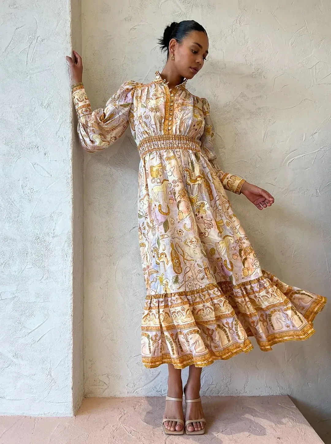 Alemais Solitaire Dress Watercolour Size AU 10 for rent on The Volte - main image