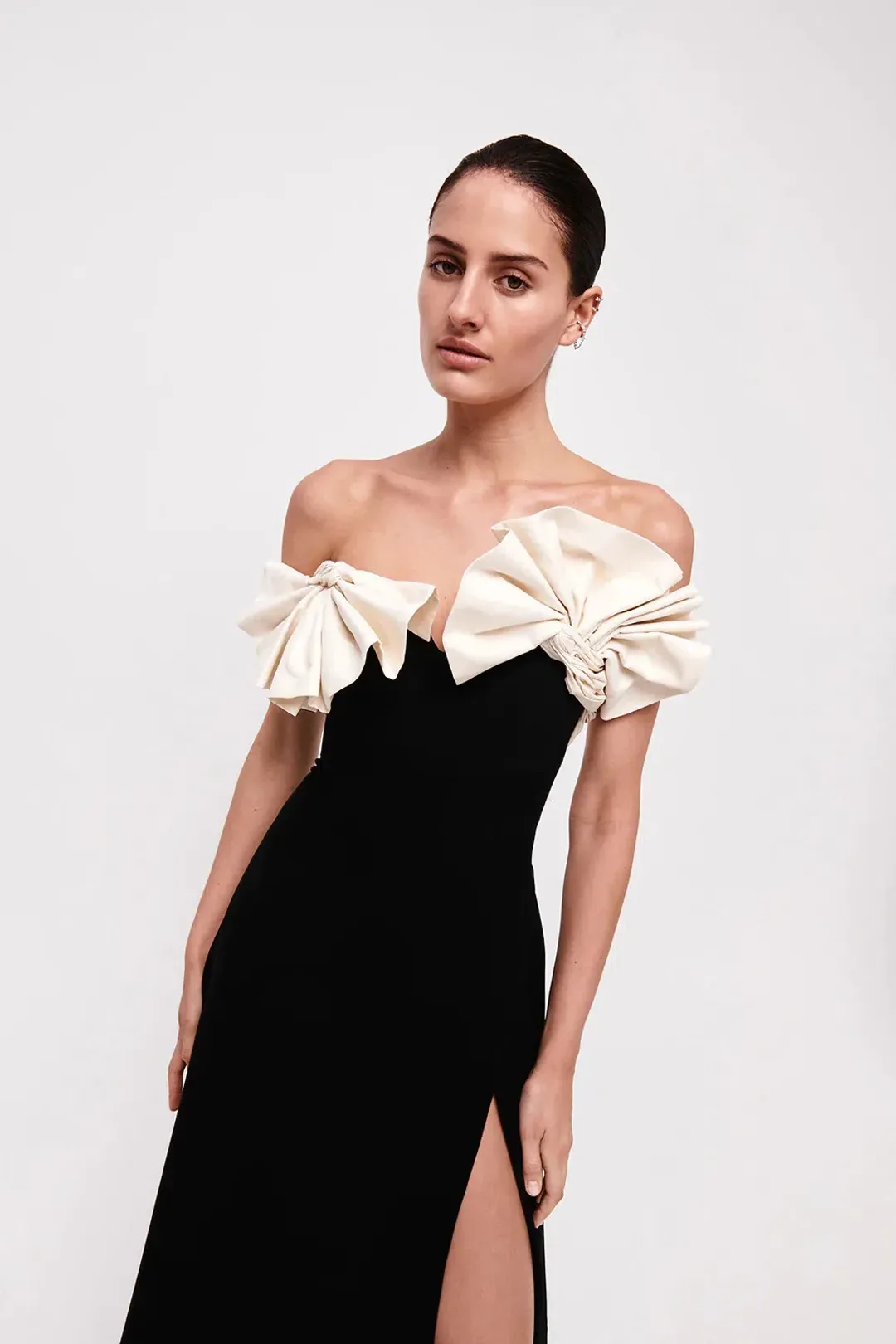 Rachel Gilbert Lavina Floor Length Gown Dress Black Size AU 6 for rent on The Volte - main image
