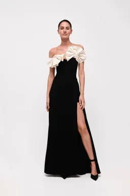 Rachel Gilbert Lavina Floor Length Gown Dress Black Size AU 6 for rent on The Volte - image 2