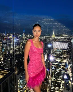 Nadine Merabi Evie Mini Dress Hot Pink Sequin Beadwork Size AU 8 for rent on The Volte - image 8