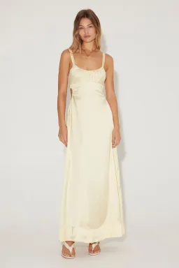 Hansen and Gretel Carlos Dress Lemon Size small for rent on The Volte - image 1