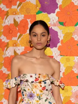 Borgo de Nor Farrah Off Shoulder Cotton Dress Floral Size 12 for rent on The Volte - image 5