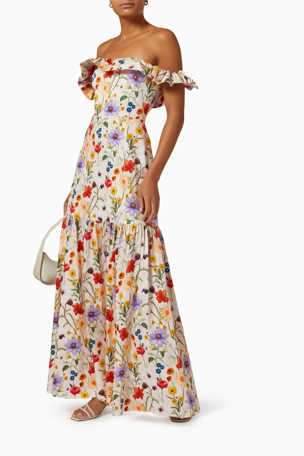 Borgo de Nor Farrah Off Shoulder Cotton Dress Floral Size 12 - Image 2
