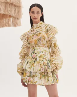 Alemais Eden Blouse and Mini Skirt Set Floral Size 12 for rent on The Volte - image 2