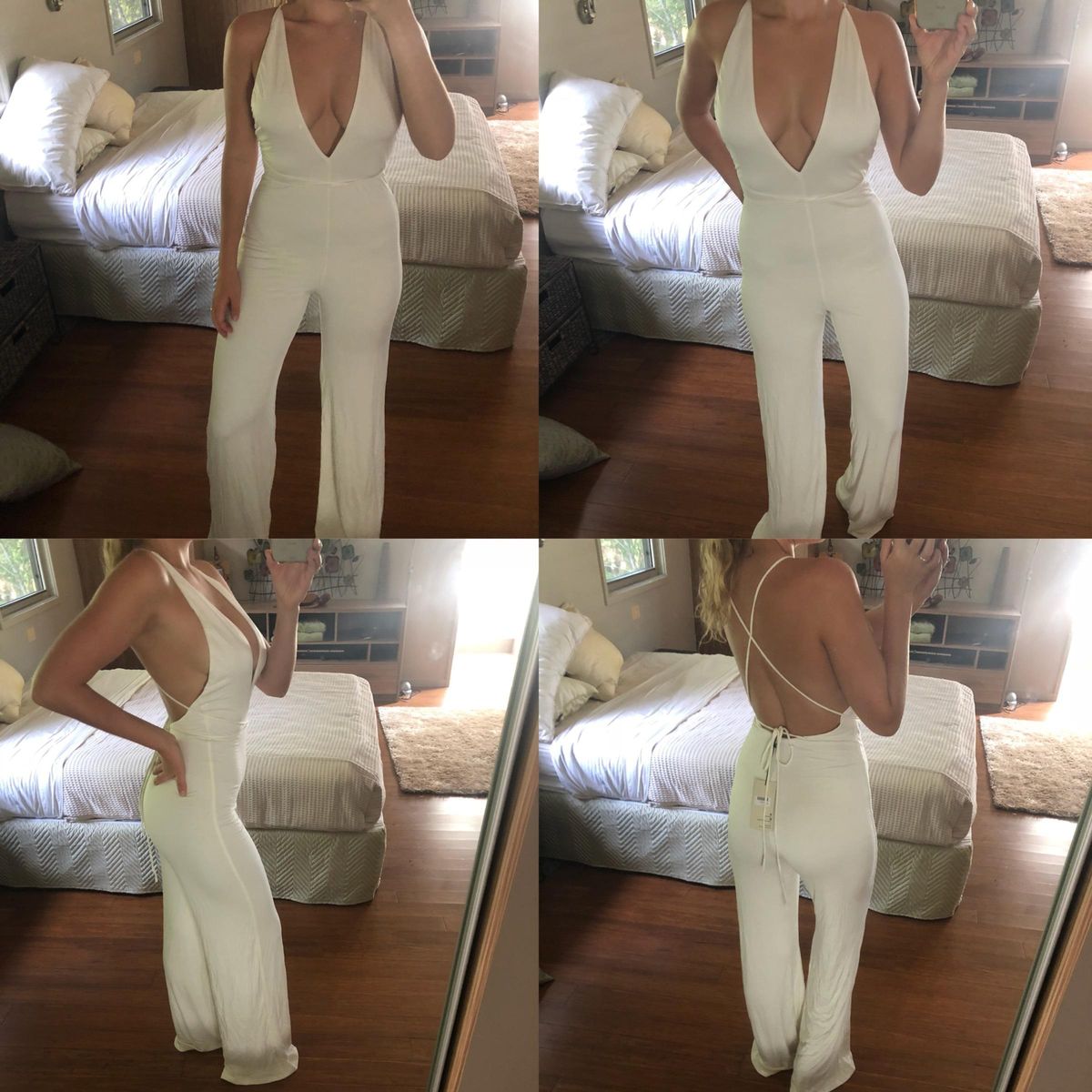 ZACHARY THE LABEL MORRISON JUMPSUIT- WHITE - Image 3