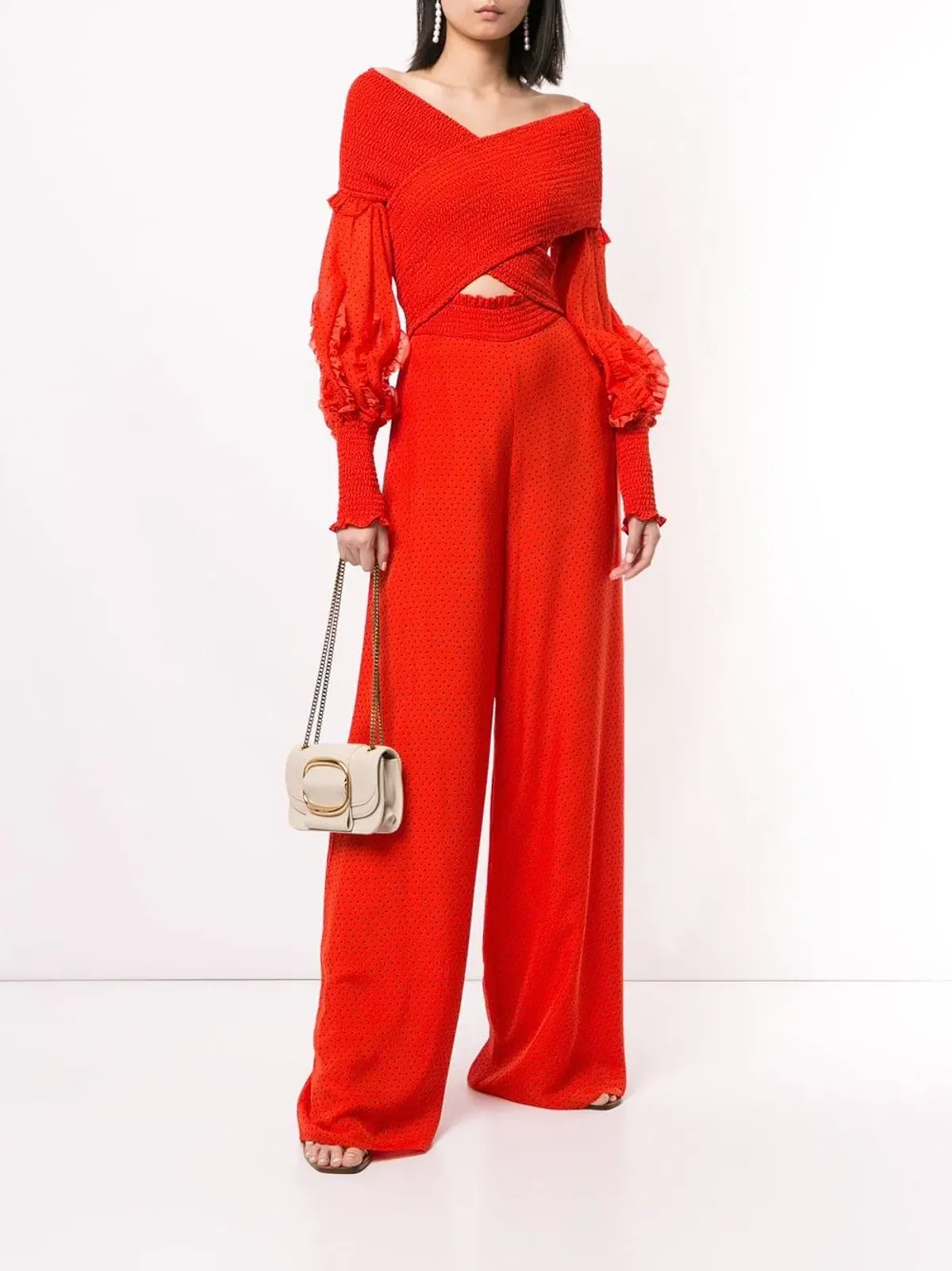 Rachel Gilbert Cordelia Top and Pants Set Red Size AU 12 for rent on The Volte - main image