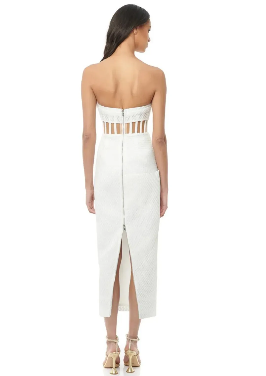 Eliya the Label Zariah Midi Dress White Size S / AU 8 for rent on The Volte - main image