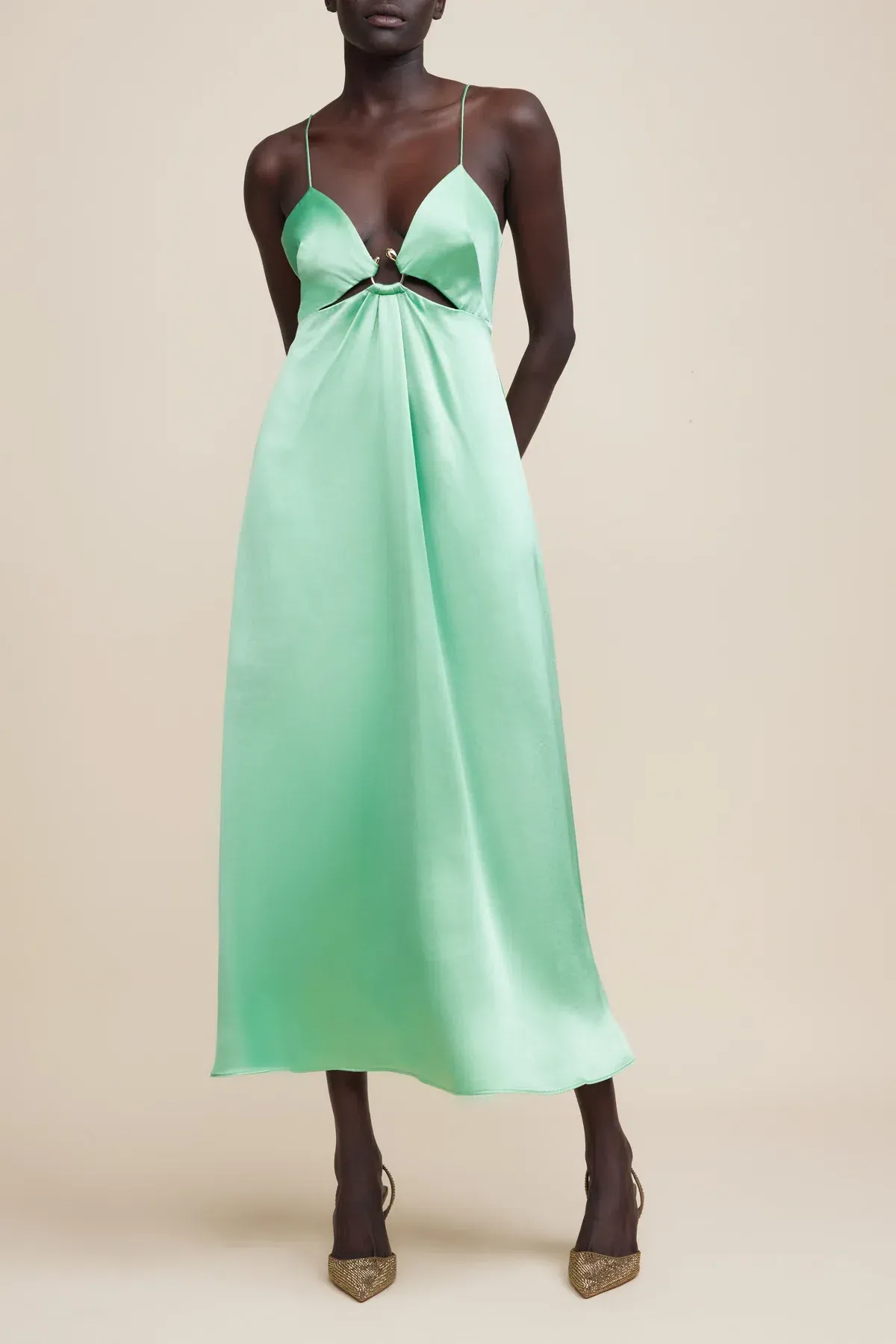 Acler Borradale Dress Mantis Green Size 10 - Image 1