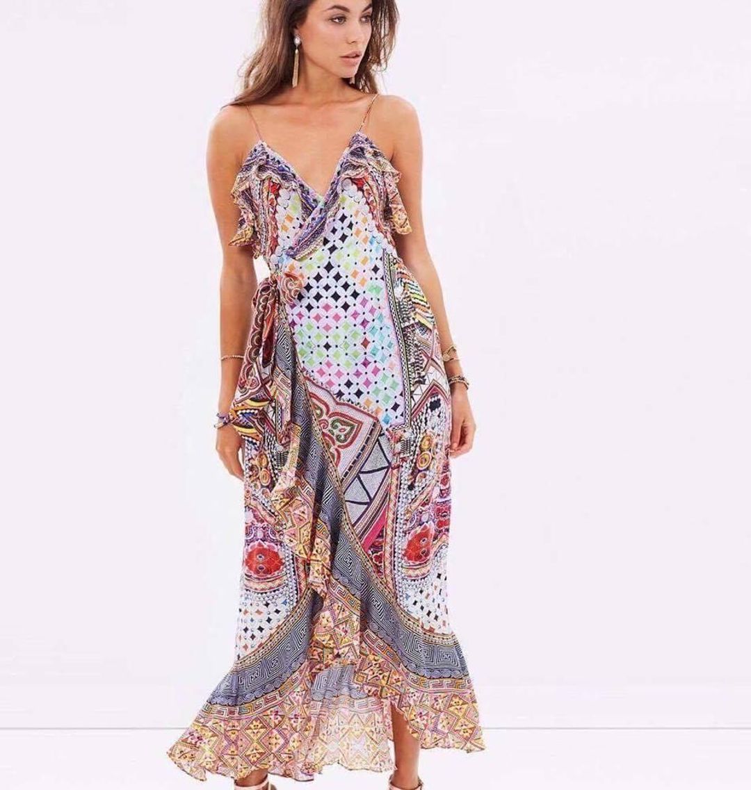 Camilla Girls Club Wrap Dress Multi One Size for rent on The Volte - main image